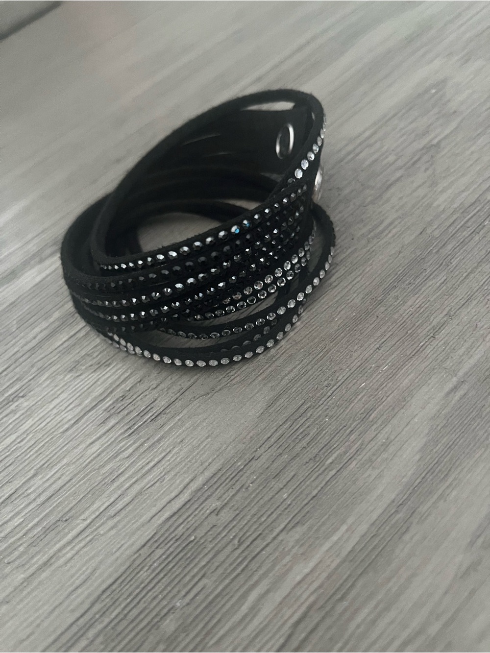 Swarovski crystal Black Multi-Strand Crystal Wrap Bracelet - Picture 3 of 3